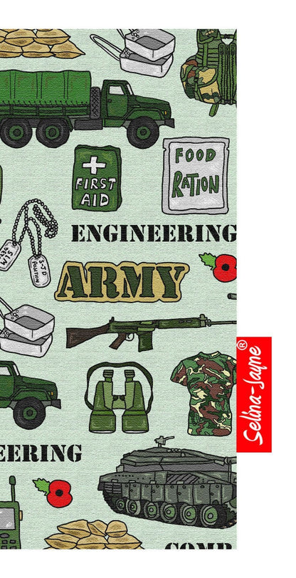 Premium military gift glasses case with colourfast army design and soft cotton lining by Selina-Jayne