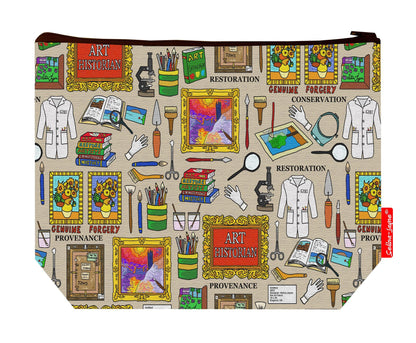 Premium art history wash bag with vibrant artistic HD print and washable lining