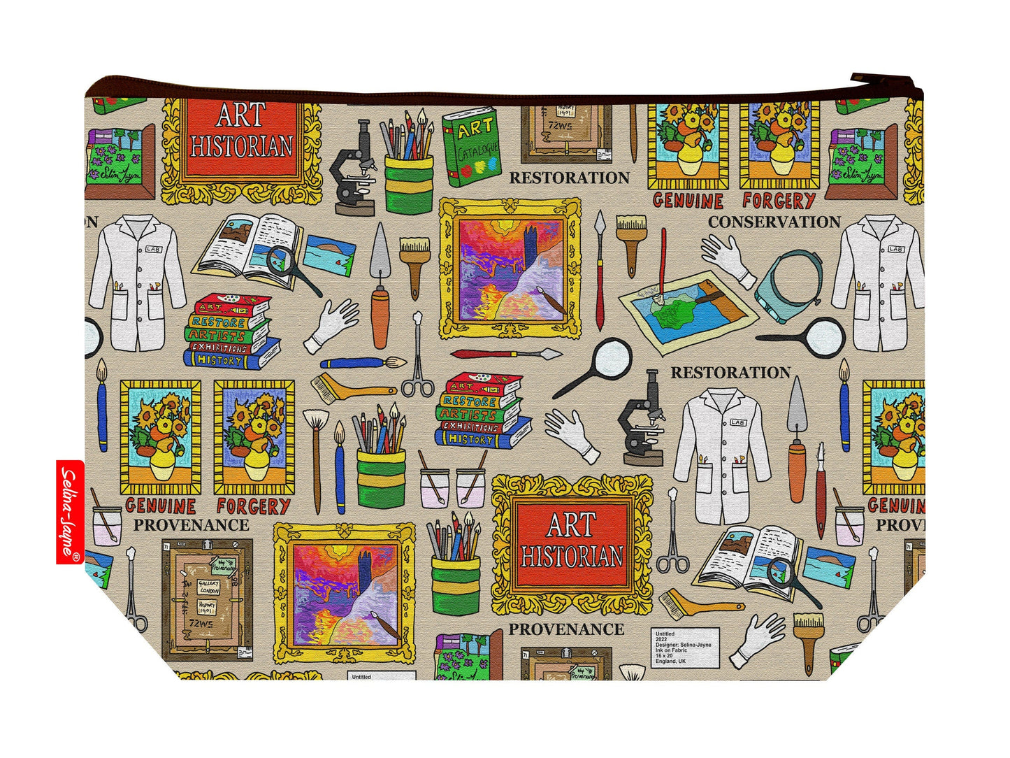 Art Historian toiletry bag featuring art history-themed design by Selina-Jayne Designs