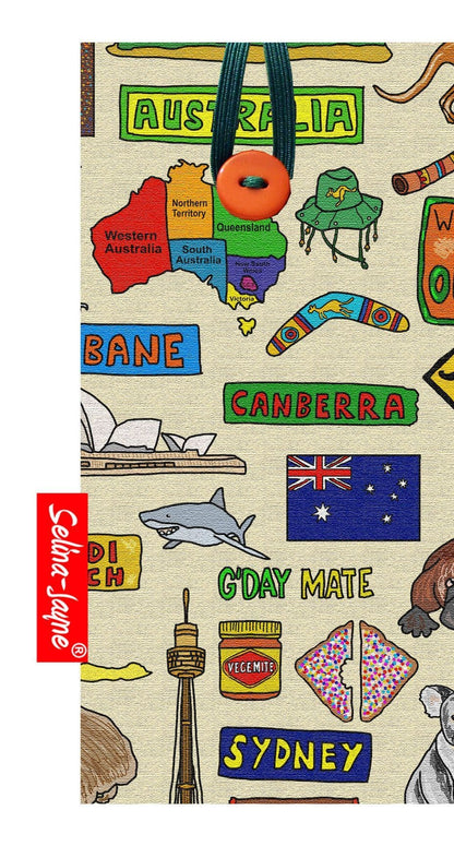 Australia Glasses Case by Selina-Jayne — soft fabric eyeglass case with vibrant HD Australian design