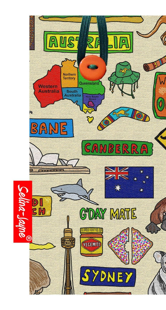 Australia Glasses Case by Selina-Jayne — soft fabric eyeglass case with vibrant HD Australian design