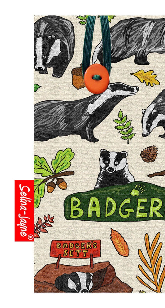 Badgers glasses case with HD wildlife print, soft cotton lining by Selina-Jayne Designs