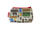 Badminton cosmetic bag with vibrant sport design featuring rackets and shuttlecocks by Selina-Jayne
