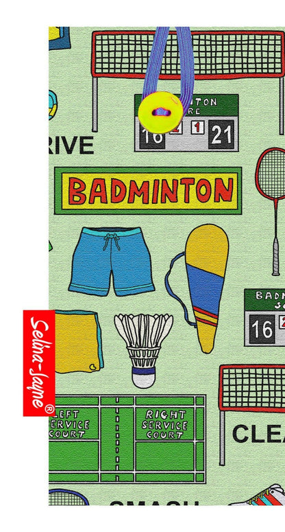 Badminton glasses case with HD sport print, soft cotton lining by Selina-Jayne Designs