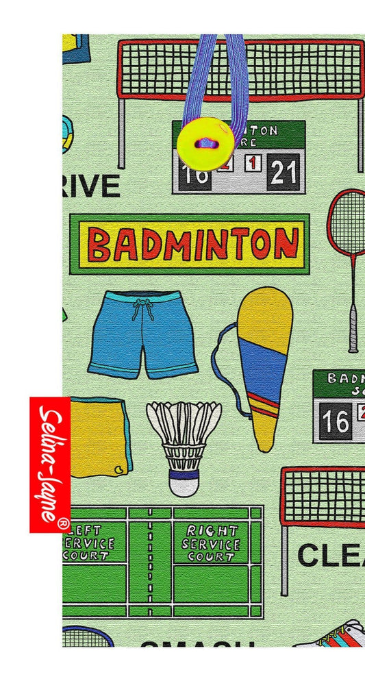 Badminton glasses case with HD sport print, soft cotton lining by Selina-Jayne Designs