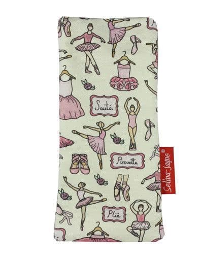 Premium ballet soft glasses case — vibrant print, colour-coordinated fastener by Selina-Jayne