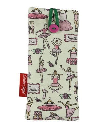 Ballet glasses case with HD dance print, soft cotton lining by Selina-Jayne Designs