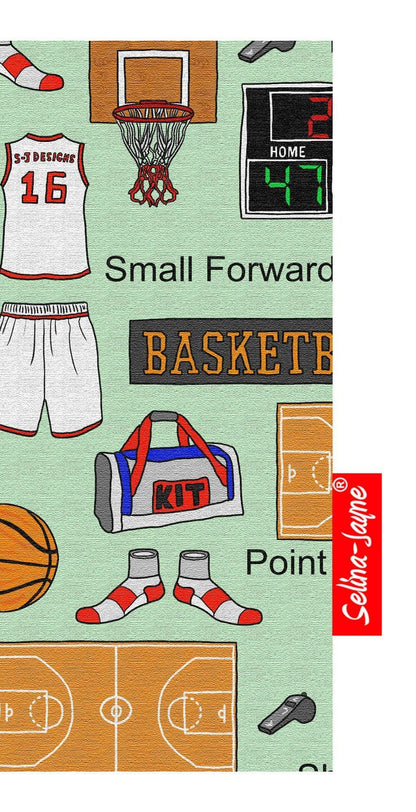 Premium basketball soft glasses case — vibrant print, colour-coordinated fastener by Selina-Jayne
