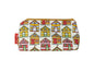 Beach huts cosmetic bag with vibrant seaside design by Selina-Jayne, wipe-clean makeup organizer 17.5cm
