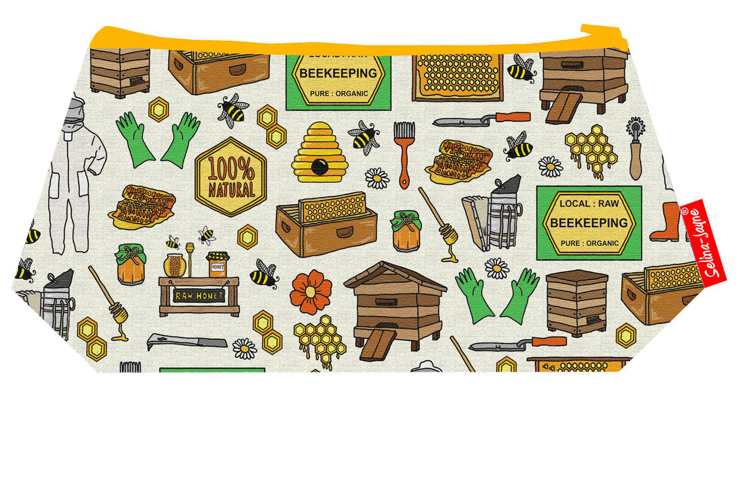 Beekeeper makeup bag showing premium quality and wipe-clean lining