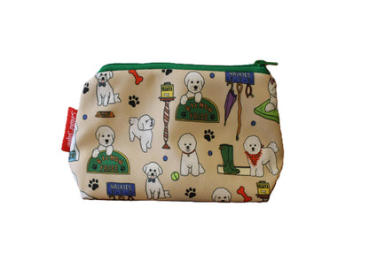 Bichon Frise cosmetic bag with vibrant dog print design - UK made by Selina-Jayne