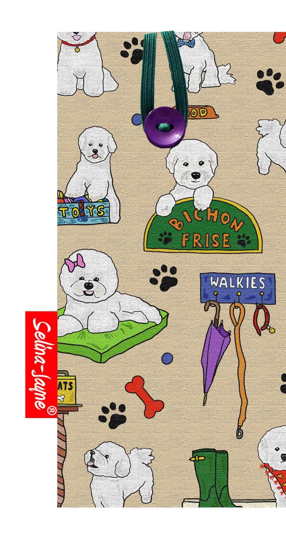Bichon Frise glasses case with HD dog print, soft cotton lining by Selina-Jayne Designs