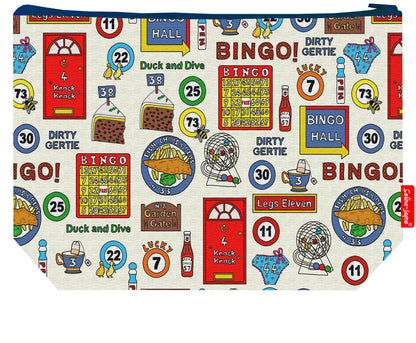Premium bingo lover wash bag with vibrant bingo HD print and washable lining