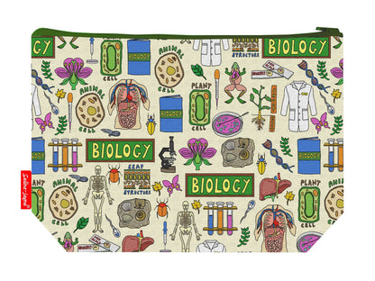 Biology toiletry bag featuring biology-themed design by Selina-Jayne Designs