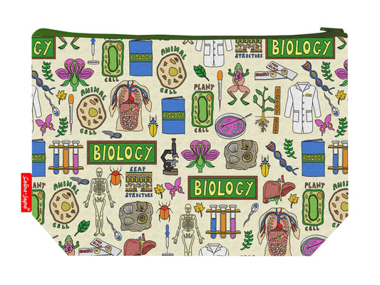 Biology toiletry bag featuring biology-themed design by Selina-Jayne Designs