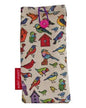 Birds glasses case with HD wildlife print, soft cotton lining by Selina-Jayne Designs