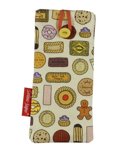 Biscuits glasses case with HD foodie print, soft cotton lining by Selina-Jayne Designs