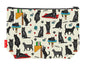 Black cats toiletry bag featuring vibrant HD print of elegant felines by Selina-Jayne Designs