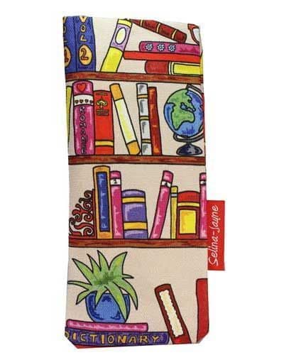 Premium books soft glasses case — vibrant print, colour-coordinated fastener by Selina-Jayn