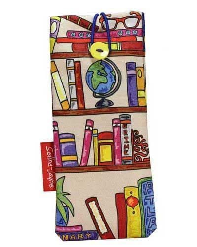 Books glasses case with HD literary print, soft cotton lining by Selina-Jayne Designs