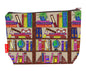 Books toiletry bag featuring vibrant HD print of colourful literary design by Selina-Jayne Designs