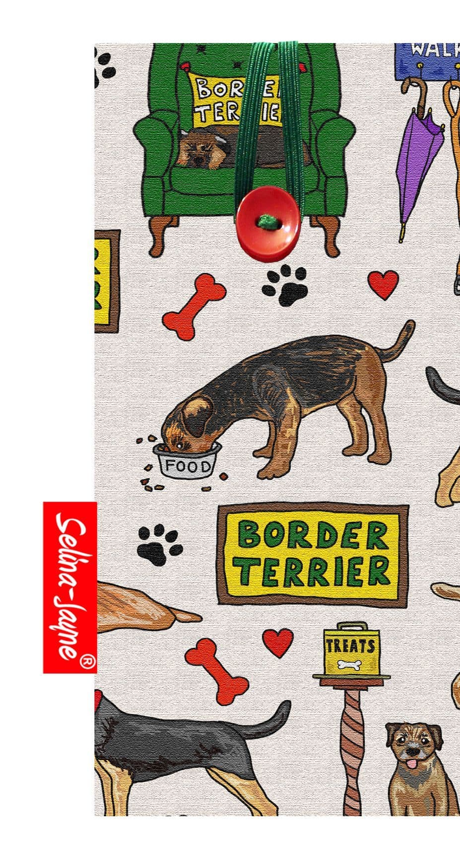 Border Terrier glasses case with HD dog print, soft cotton lining by Selina-Jayne Designs