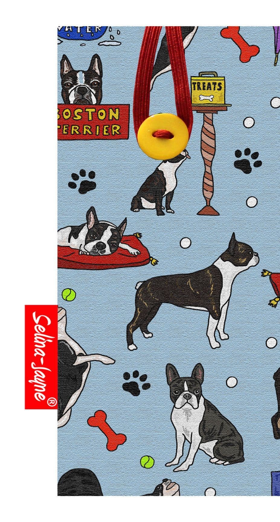 Boston Terrier glasses case with HD dog print, soft cotton lining by Selina-Jayne Designs