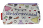 Bridesmaid cosmetic bag with vibrant wedding print design - UK made by Selina-Jayne