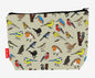 British Birds toiletry bag featuring vibrant HD print of robins and blue tits by Selina-Jayne Designs