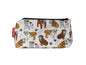 Bulldog cosmetic bag featuring vibrant breed illustration with wipe-clean lining and coordinated zipper by Selina-Jayne Designs