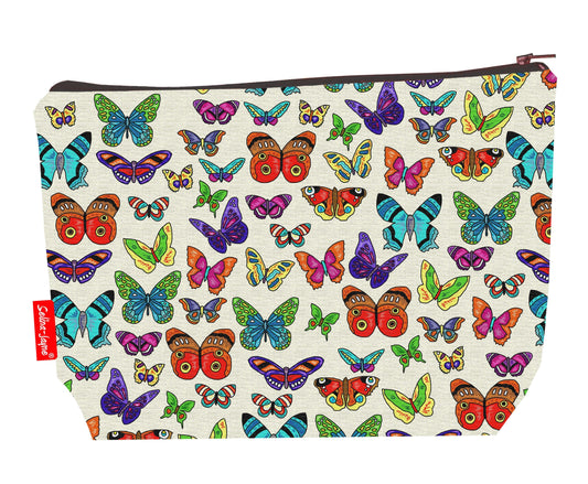 Butterfly toiletry bag featuring vibrant HD print of beautiful butterflies by Selina-Jayne Designs