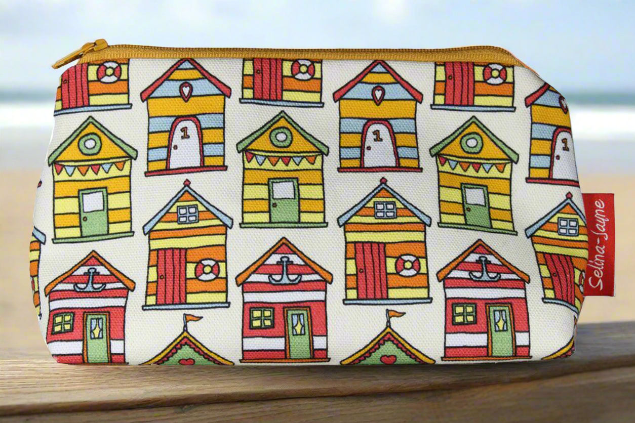 Beach Huts Makeup Bag