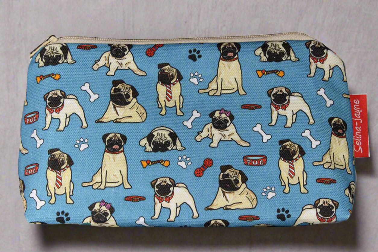 Pug Dogs Makeup Bag