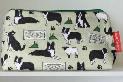 Border Collie Dog Makeup Bag