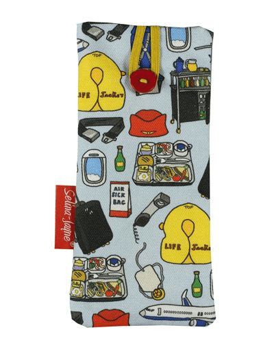 Cabin crew glasses case with HD aviation print, soft cotton lining by Selina-Jayne Designs