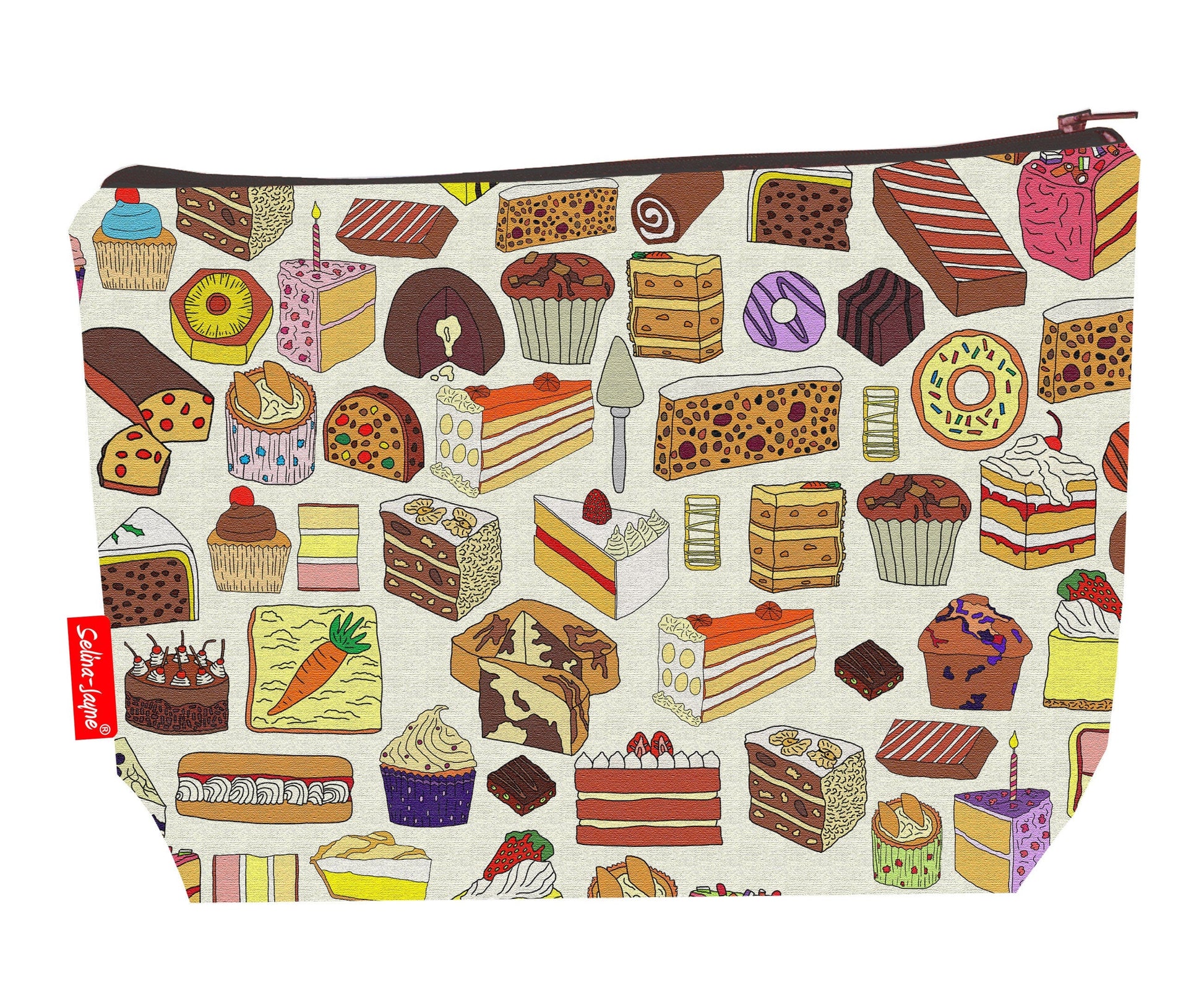Cakes Toiletry Bag by Selina-Jayne - Premium cupcake-themed wash bag with vibrant HD print