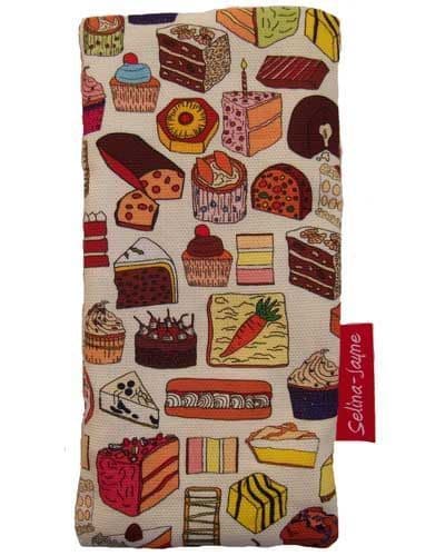 Premium cakes soft glasses case — vibrant print, colour-coordinated fastener by Selina-Jayne