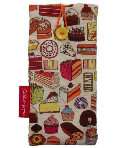 Cakes glasses case with HD foodie print, soft cotton lining by Selina-Jayne Designs