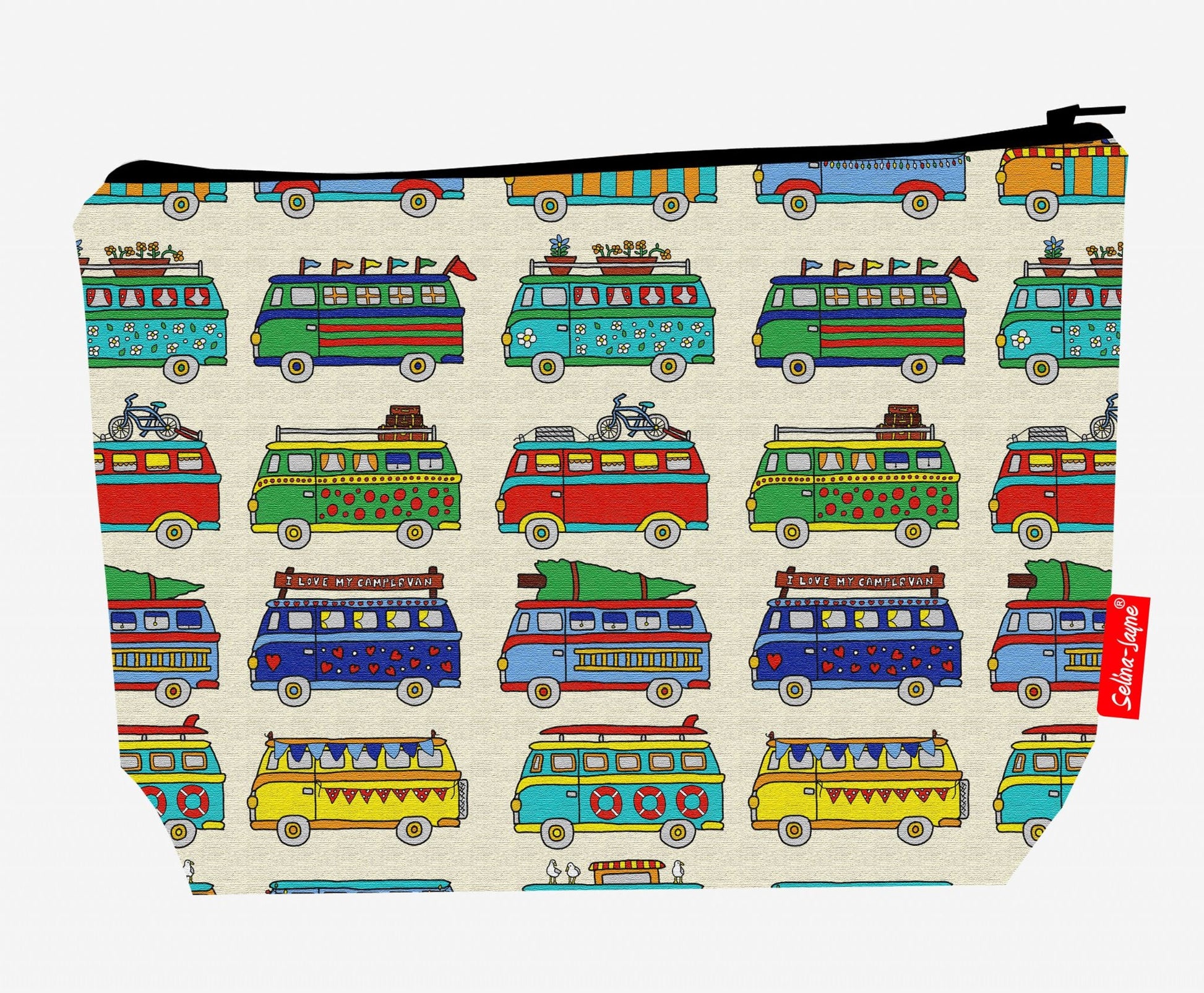 Premium campervan wash bag showing practical 29cm size, perfect for travel and camping enthusiasts