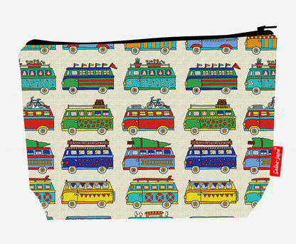 Premium campervan wash bag showing practical 29cm size, perfect for travel and camping enthusiasts
