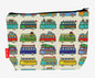 Campervan toiletry bag with vibrant VW van design, washable lining and colour-coordinated zip by Selina-Jayne Designs