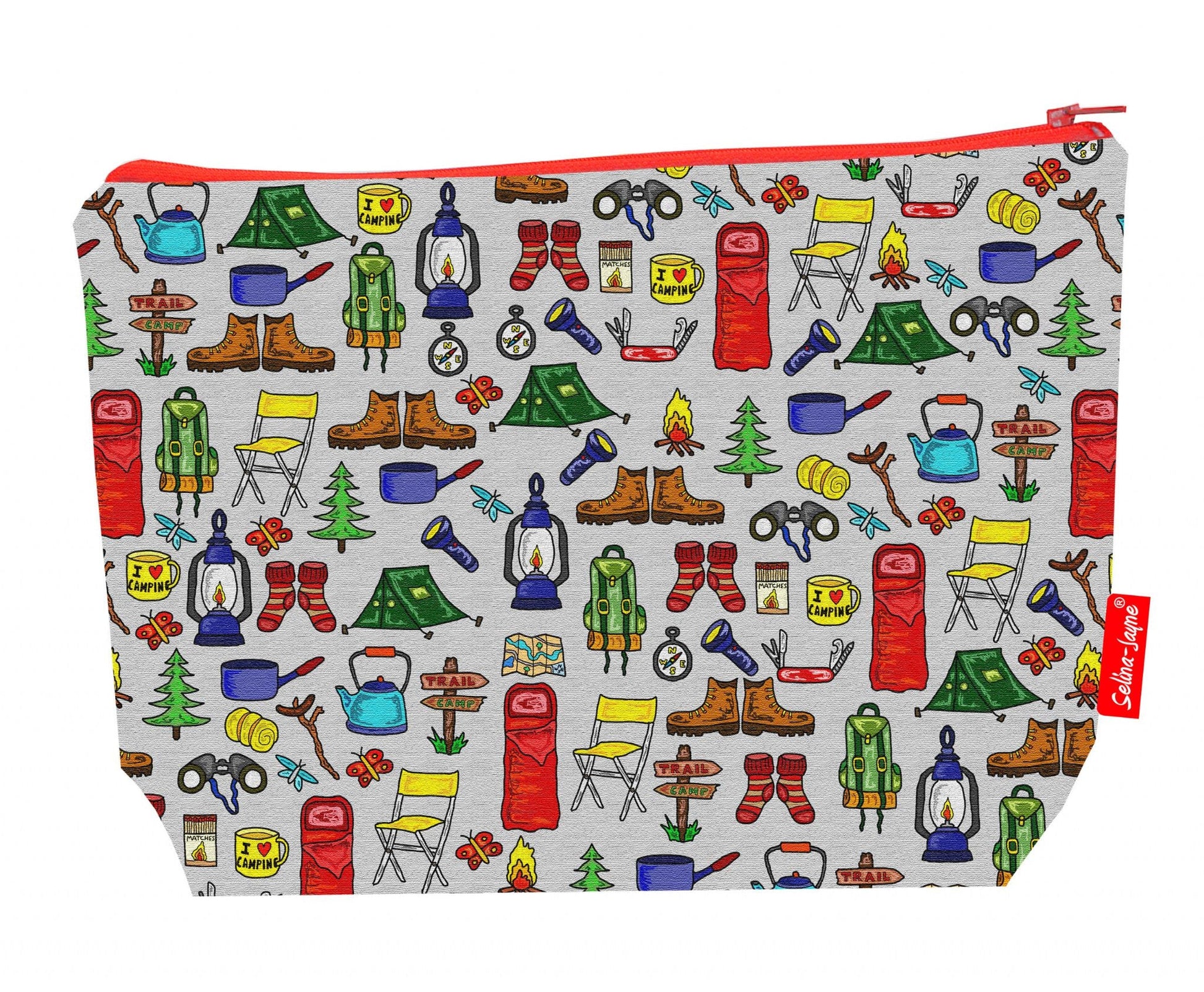 Premium camping wash bag showing practical 29cm size, perfect for outdoor enthusiasts and happy campers