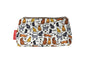 Cats cosmetic bag featuring vibrant feline-inspired print with wipe-clean lining and coordinated zipper by Selina-Jayne Designs