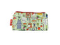 Chef cosmetic bag featuring vibrant culinary-inspired print with wipe-clean lining and coordinated zipper by Selina-Jayne Designs