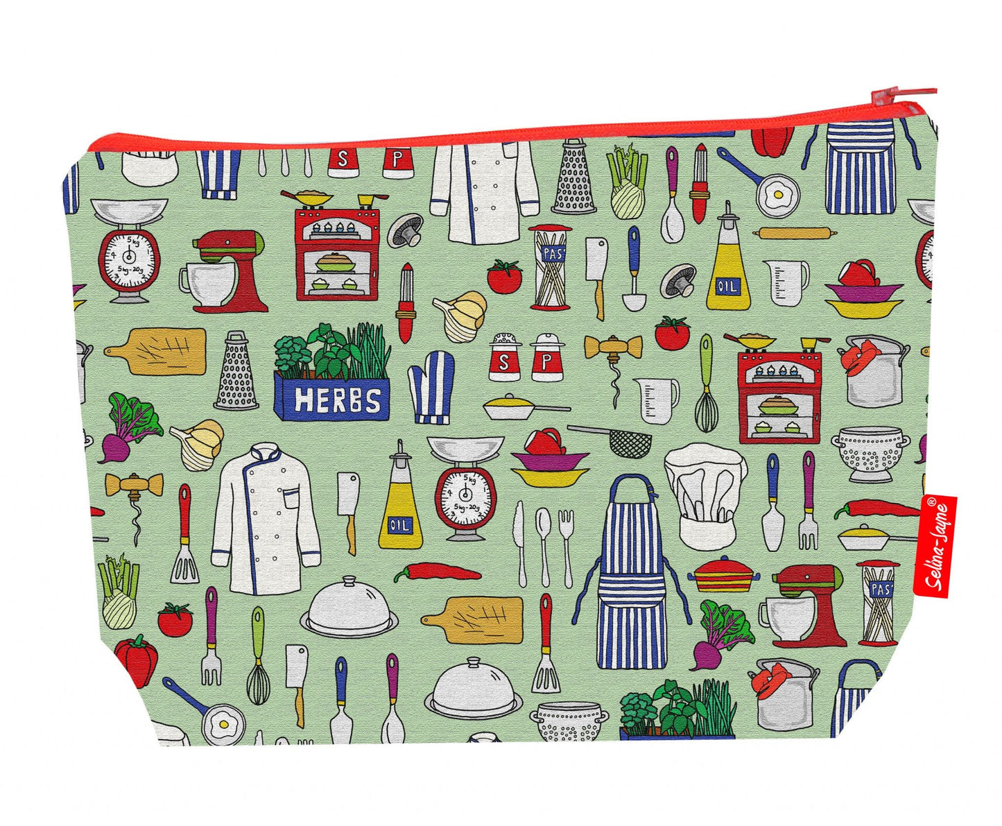 Premium Chef wash bag with durable polyester and colour-coordinated zip, 29cm practical size