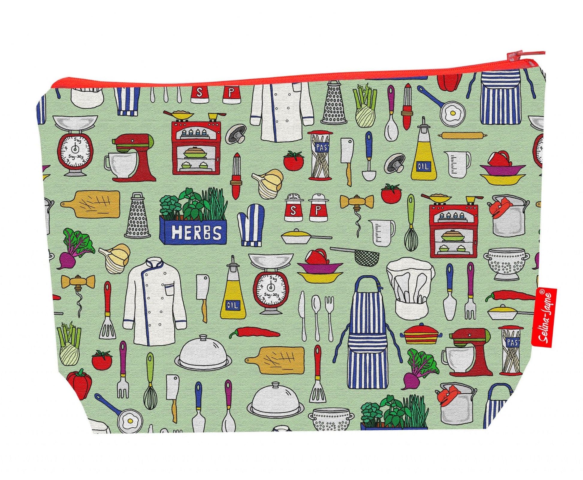 Premium Chef wash bag with durable polyester and colour-coordinated zip, 29cm practical size