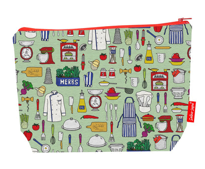 Premium Chef wash bag with durable polyester and colour-coordinated zip, 29cm practical size