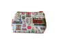 Chemistry cosmetic bag featuring vibrant science-inspired print with wipe-clean lining and coordinated zipper by Selina-Jayne Designs