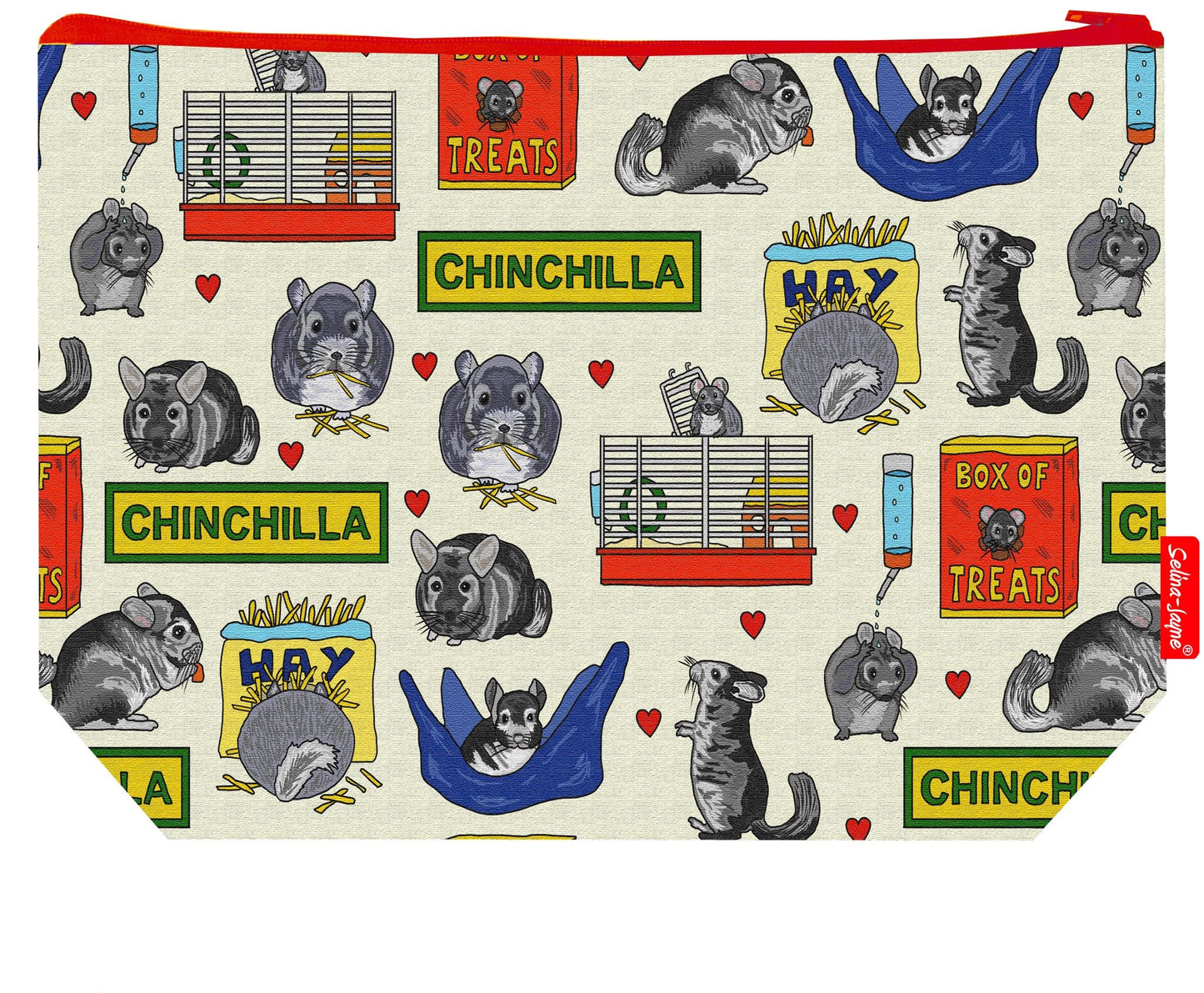 Premium Chinchilla wash bag with durable polyester and colour-coordinated zip, 29cm practical size