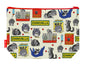 Chinchilla toiletry bag featuring vibrant small pet design with washable lining by Selina-Jayne Designs